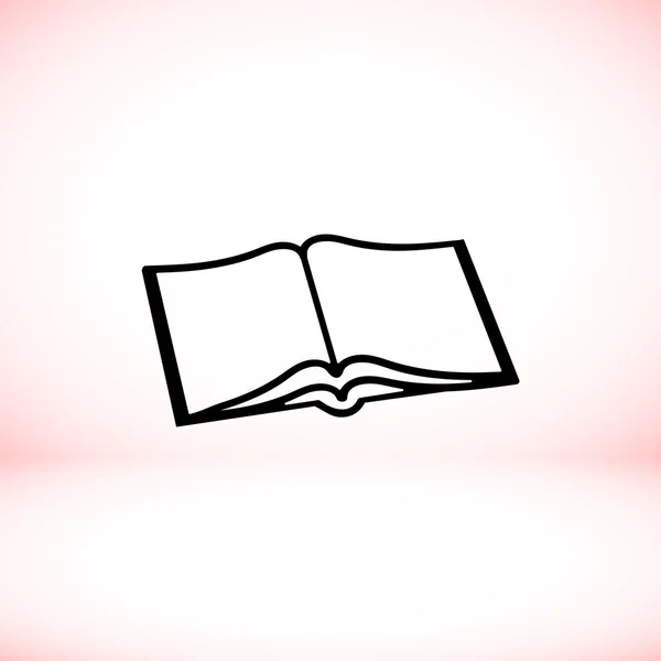 Öppen bok ikon, vektor illustration. — Stock vektor