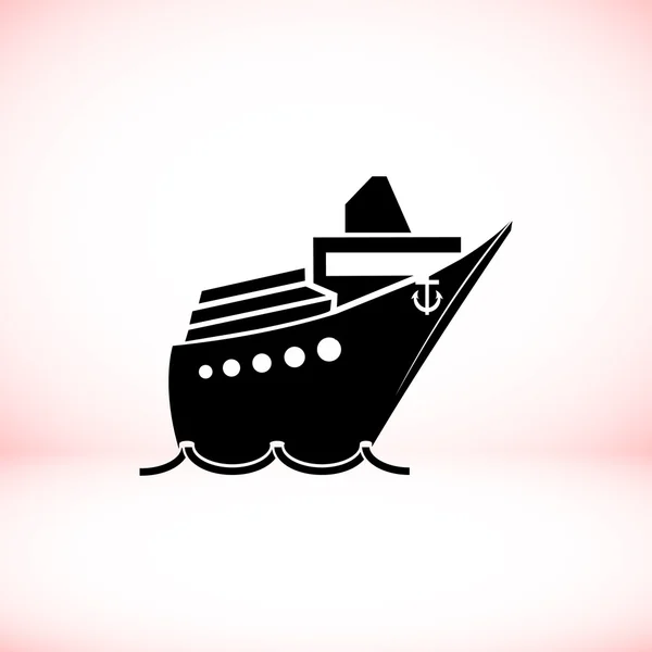 Ship icon, vector illustration. — Stock Vector