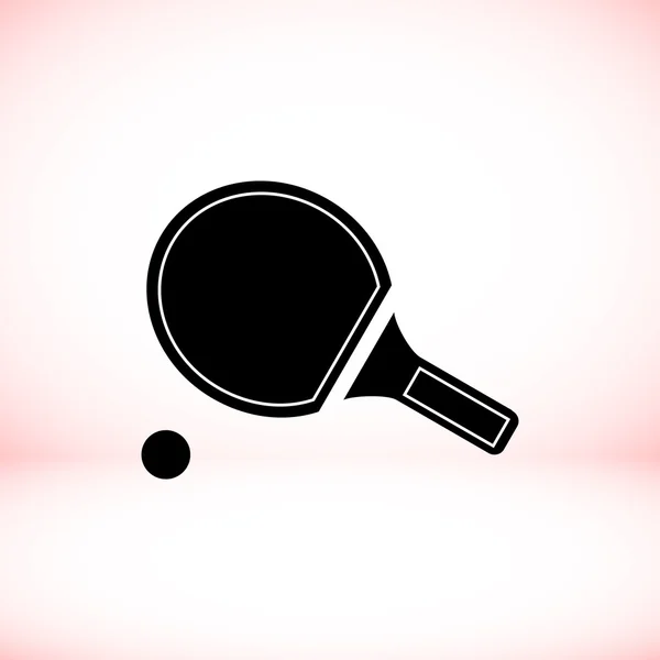 Icona del tennis da tavolo, illustrazione vettoriale. — Vettoriale Stock