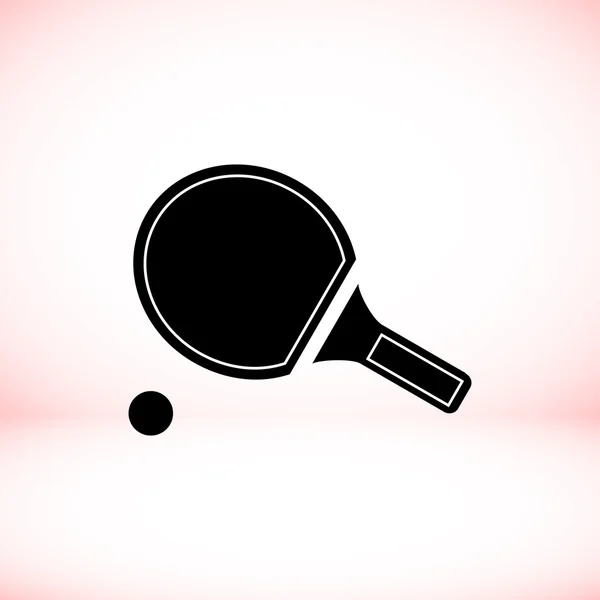 Tafeltennis icoon, vectorillustratie. — Stockvector