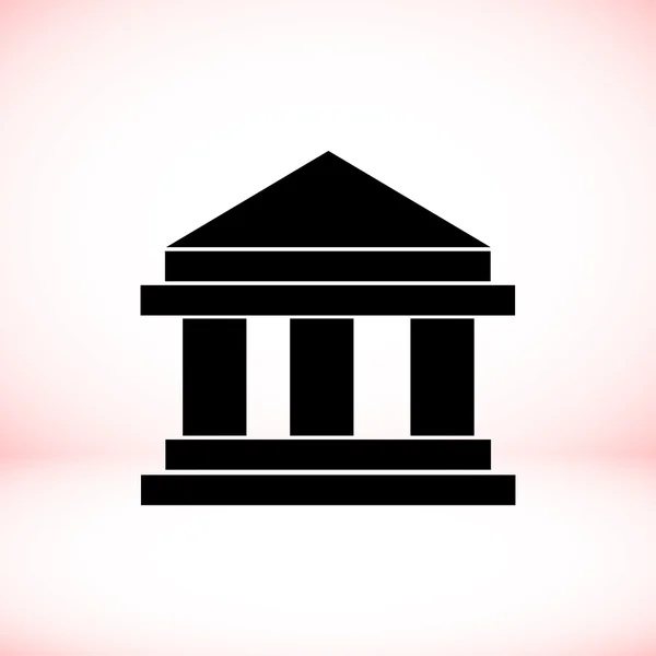 Banka simgesi, vektör illüstrasyonu. 