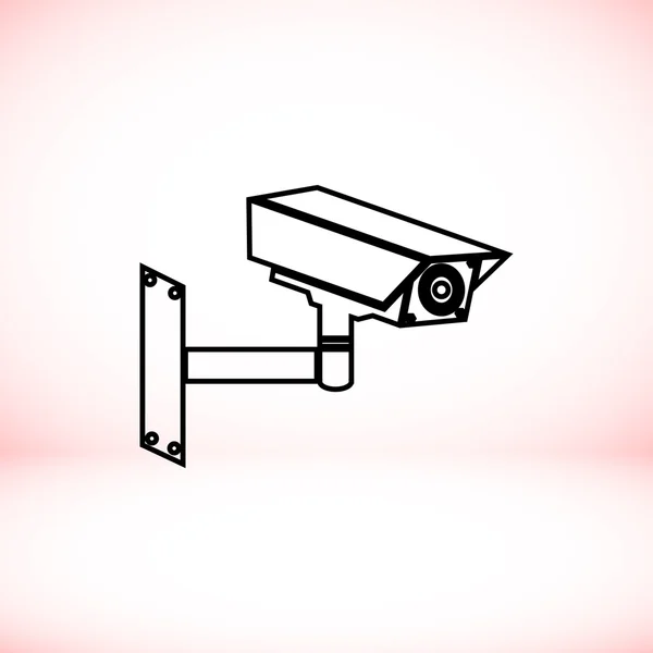 Video surveillance sign. CCTV Camera icon, vector illustration. — Stock Vector