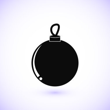 Noel topu simgesi, vektör illüstrasyonu. 