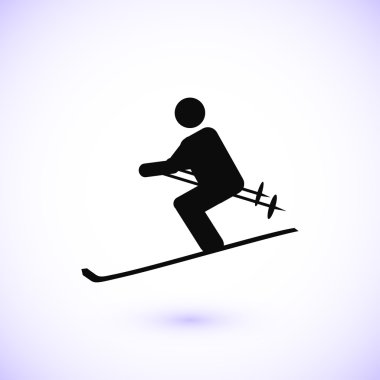 Kış spor idolü, vektör çizim. 