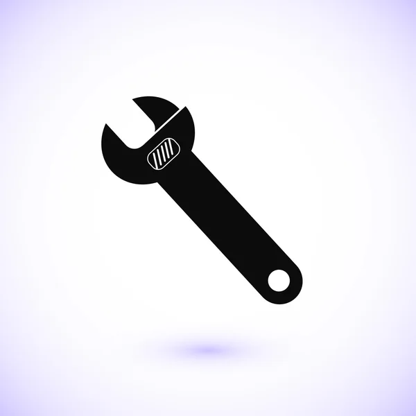 Wrench icon vector, vector illustration. — Stock Vector