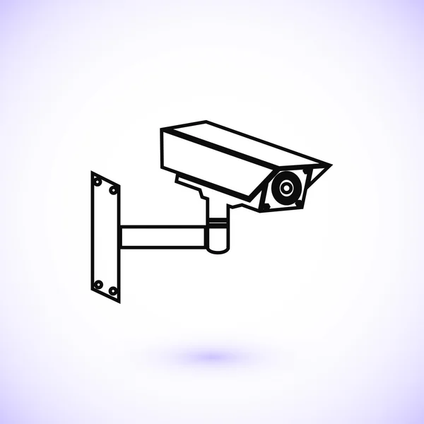 Video izleme işareti. CCTV kamera simgesi, vektör çizim. 