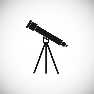 Beyaz üzerine teleskopu simgesi 