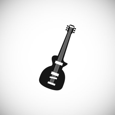 Beyaz simgesine gitar 