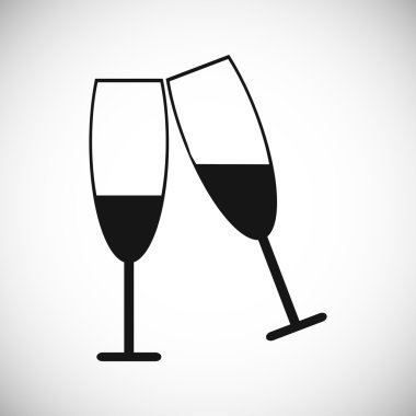 Çift Toasting siluet simge