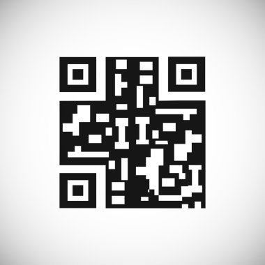 QR Kod simgesi Beyaz 