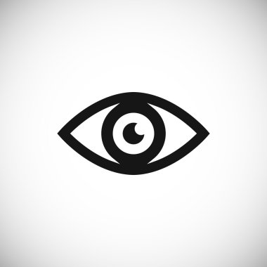 Beyaz üzerine göz simgesi vektörü 