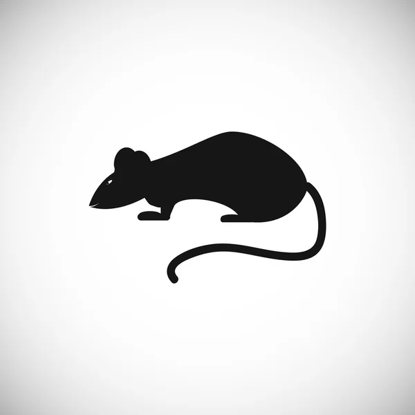 Rat Icon White — Stock Vector