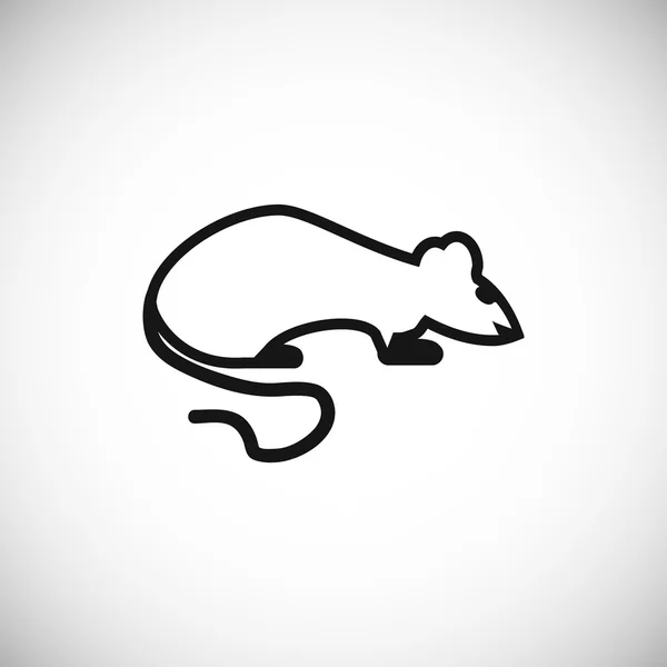 Icône Vectorielle Rat Sur Blanc — Image vectorielle