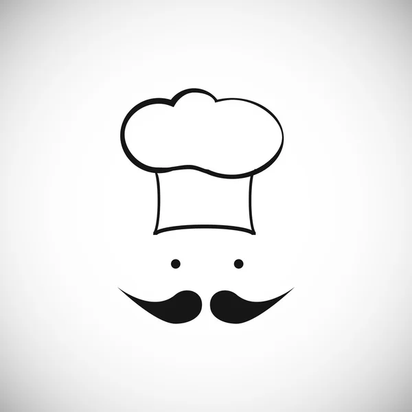 白色上的厨师图标 — 图库矢量图片