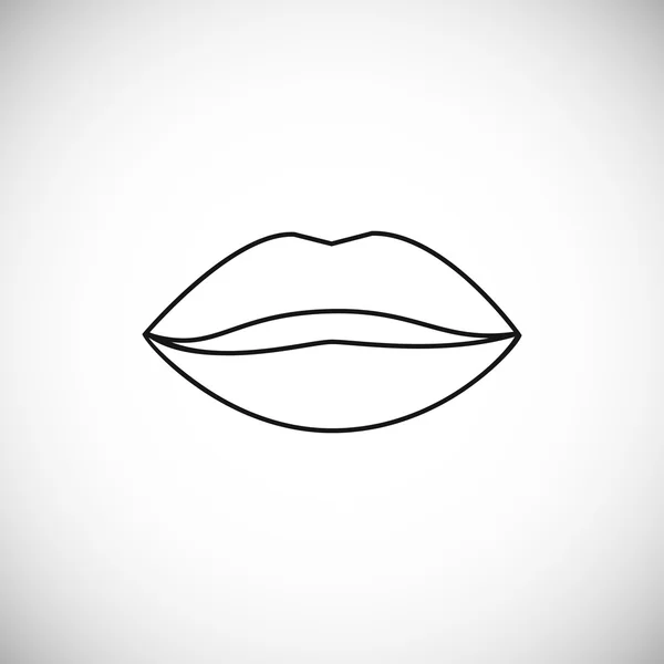 Lippen Vektor Symbol Auf Weiß — Stockvektor