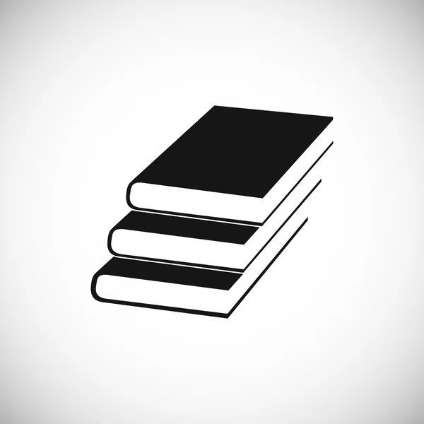 Icono Libros Blanco — Archivo Imágenes Vectoriales