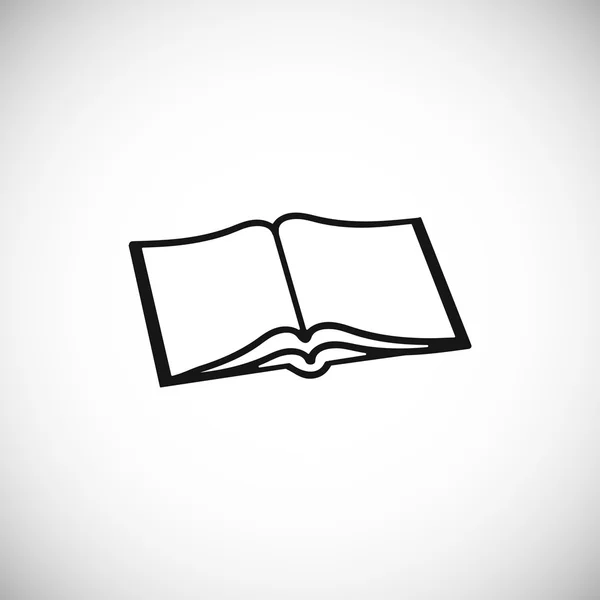 Ikone Des Offenen Buches Auf Weiß — Stockvektor