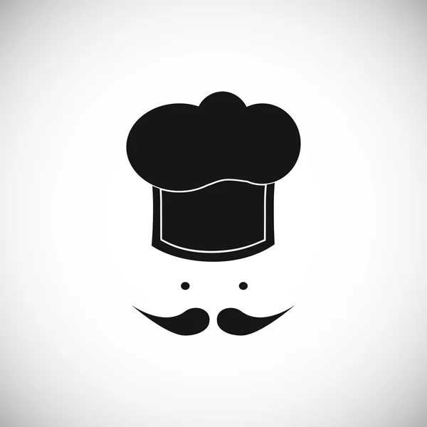 Chef şapka ve büyük bıyık simgesi