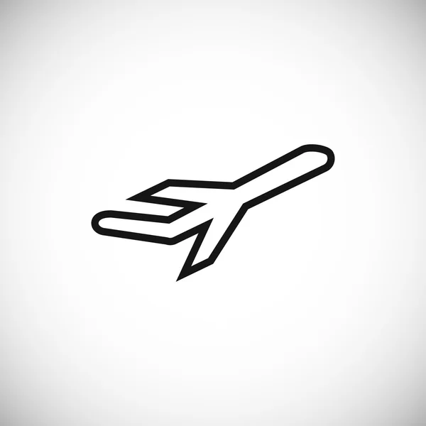 Uçak simge vektör beyaz 