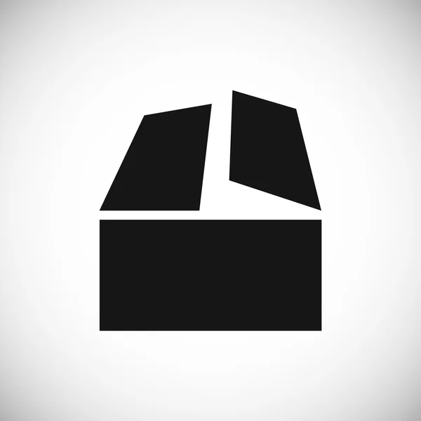 Box Symbol Auf Weiß — Stockvektor