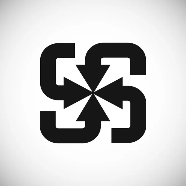 Beyaz arka plan simgesi okları