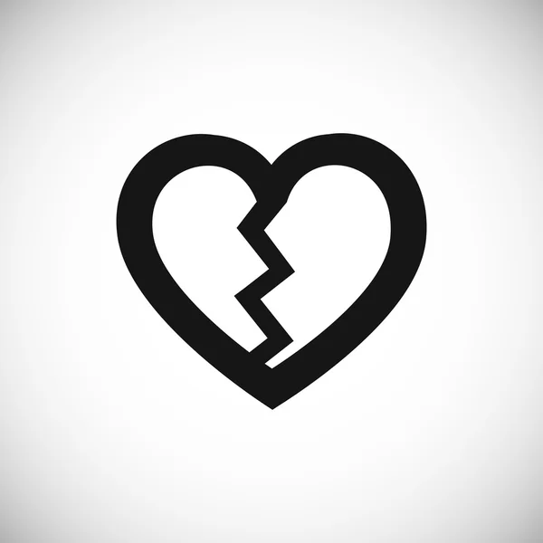 Corazón Roto Icono Vector — Vector de stock