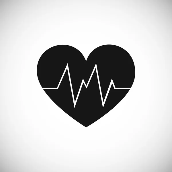 Hjärta Och Elektrokardiogram Ikonen — Stock vektor