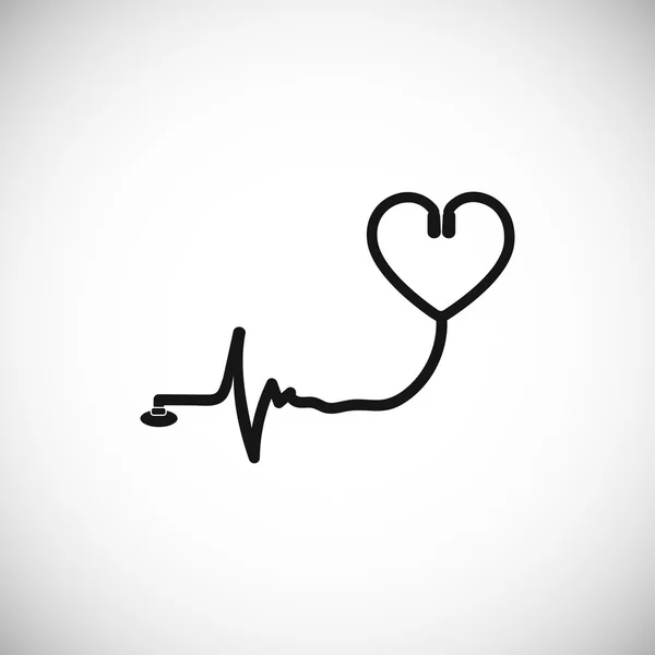 Doctor Stethoscope Snd Heart Icon — Stock Vector
