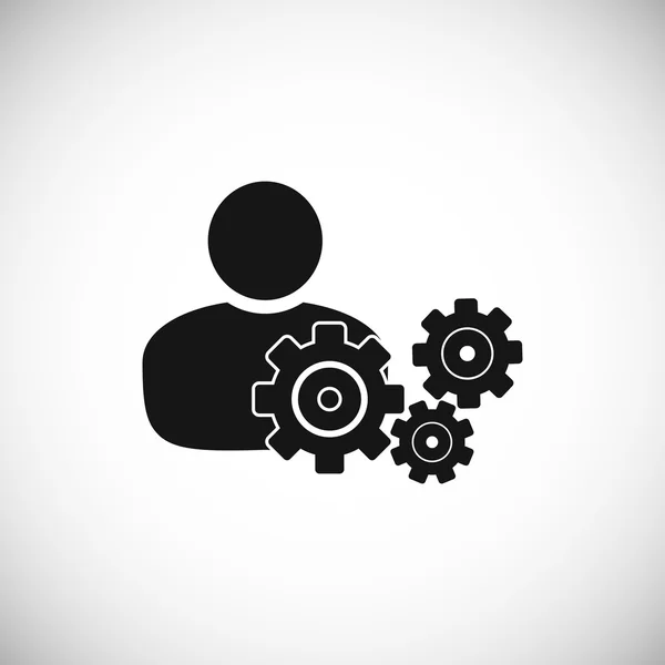 Adam ve dişli simgesini