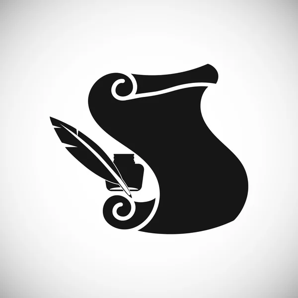 Tüy kalem simgesi ile kağıt kaydırma