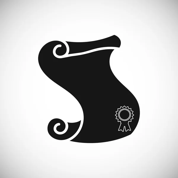 Beyaz düz Diploma simgesine 