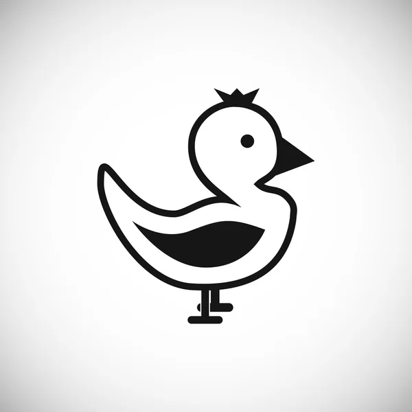 Vogel Symbol Auf Weiß — Stockvektor
