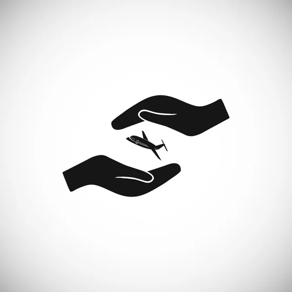Hände Schützen Abdeckplane Symbol — Stockvektor