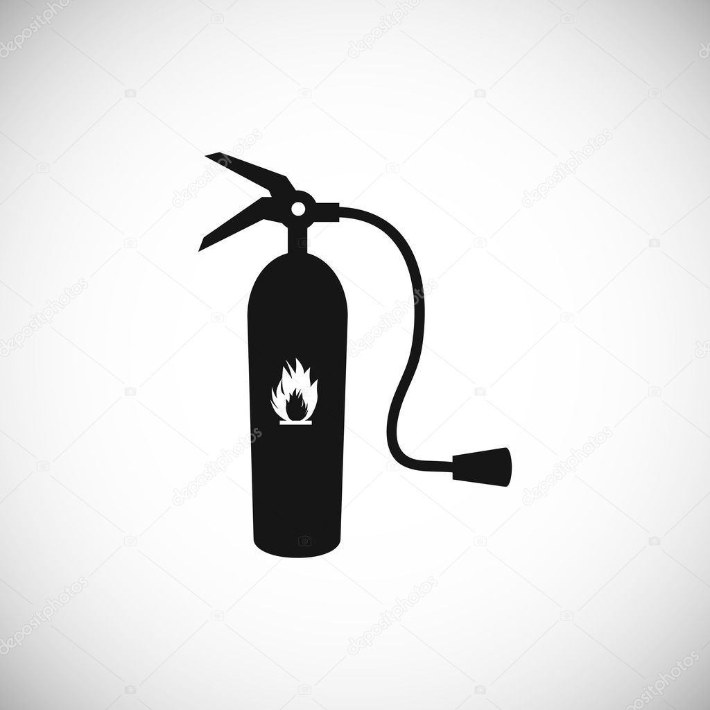 extinguisher icon on white 