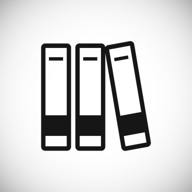 klasör. Beyaz vektör simgesine 