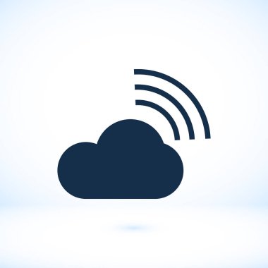 beyaz üzerine siyah bulut simgesi 