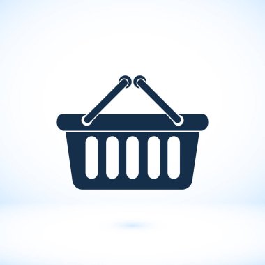 Beyaz alışveriş sepeti simgesine 