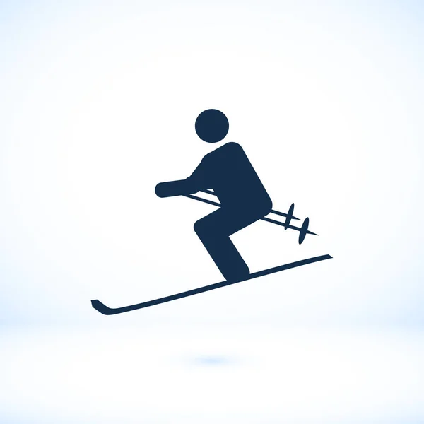 Winter sport icon on white