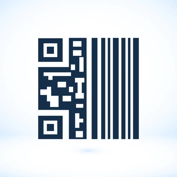 Raster illüstrasyon barkod, qr kodu simgesini