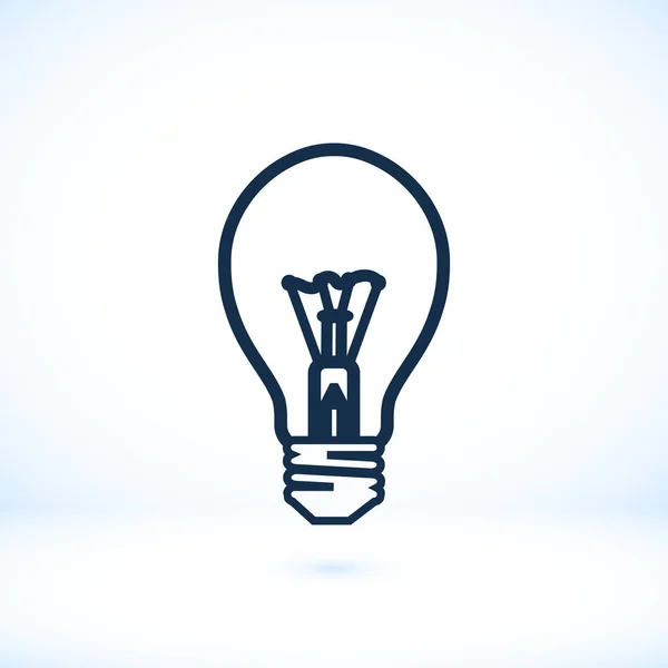 Beyaz ampul simge vektör 