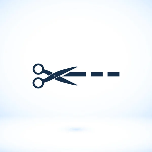 Scissors Icon White — Stock Vector