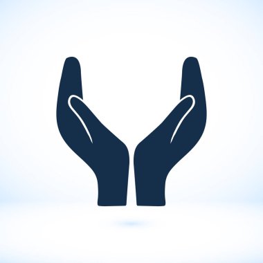 Beyaz eller vektör simgesine 