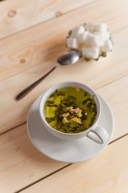 rafine şeker Kupası ile çay