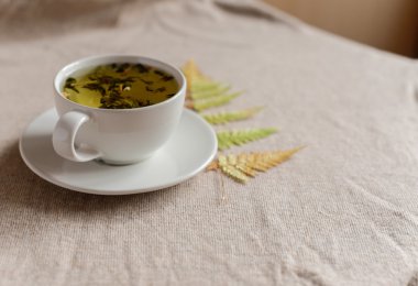 rafine şeker Kupası ile çay