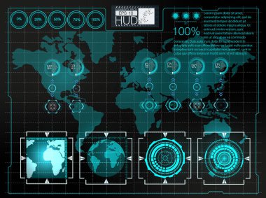 Fütüristik kullanıcı arabirimi. Hud arka plan dış uzaya. Infographic öğeleri. Dijital veri, iş arka plan. Infographic öğeleri.
