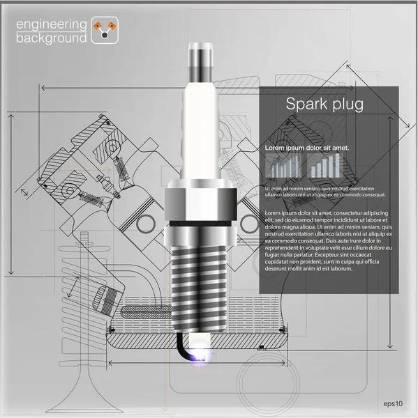 Bujía. Ilustración vectorial . — Vector de stock