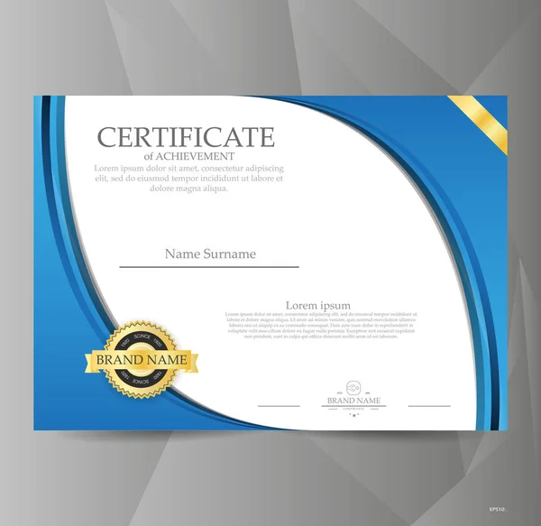 Plantilla de certificado de vector. eps10 — Vector de stock