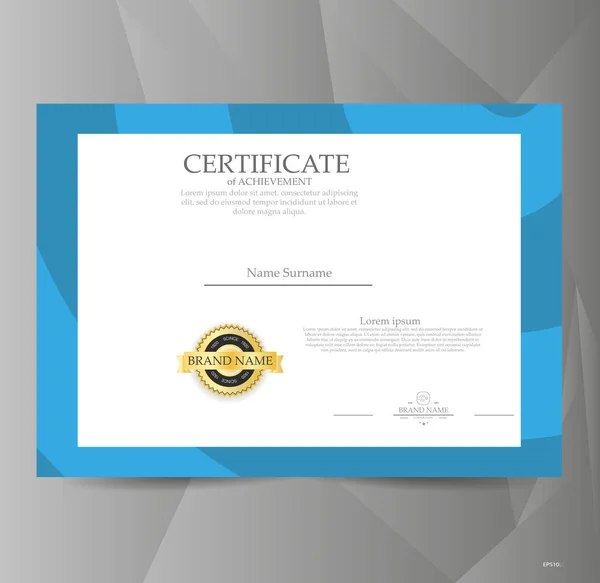 Modèle de certificat vectoriel. eps10 — Image vectorielle