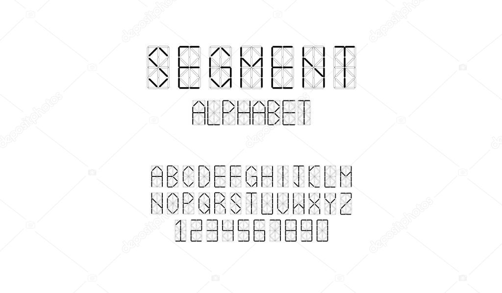 Segment font. A futuristic design.