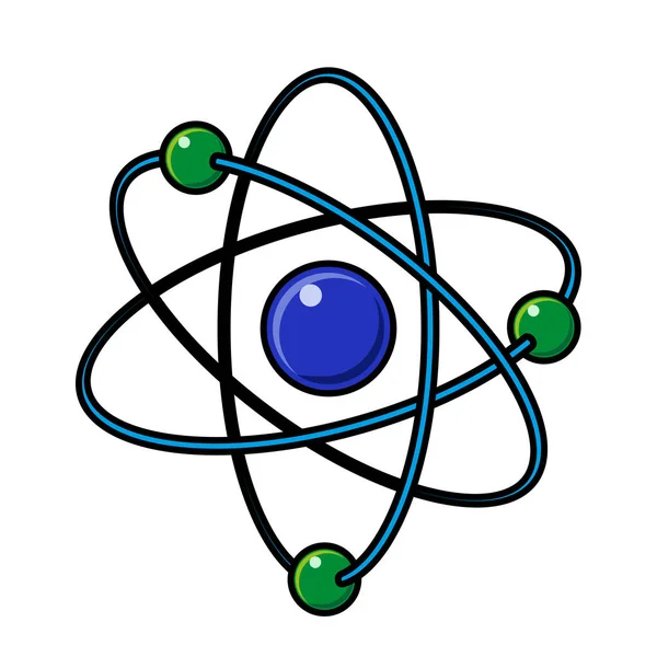 Icono de átomo. Ilustración del icono del vector átomo para el diseño web . — Archivo Imágenes Vectoriales